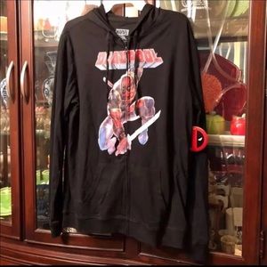 🌺 New Mens Dead Pool Lightweight Hoodie L🌺